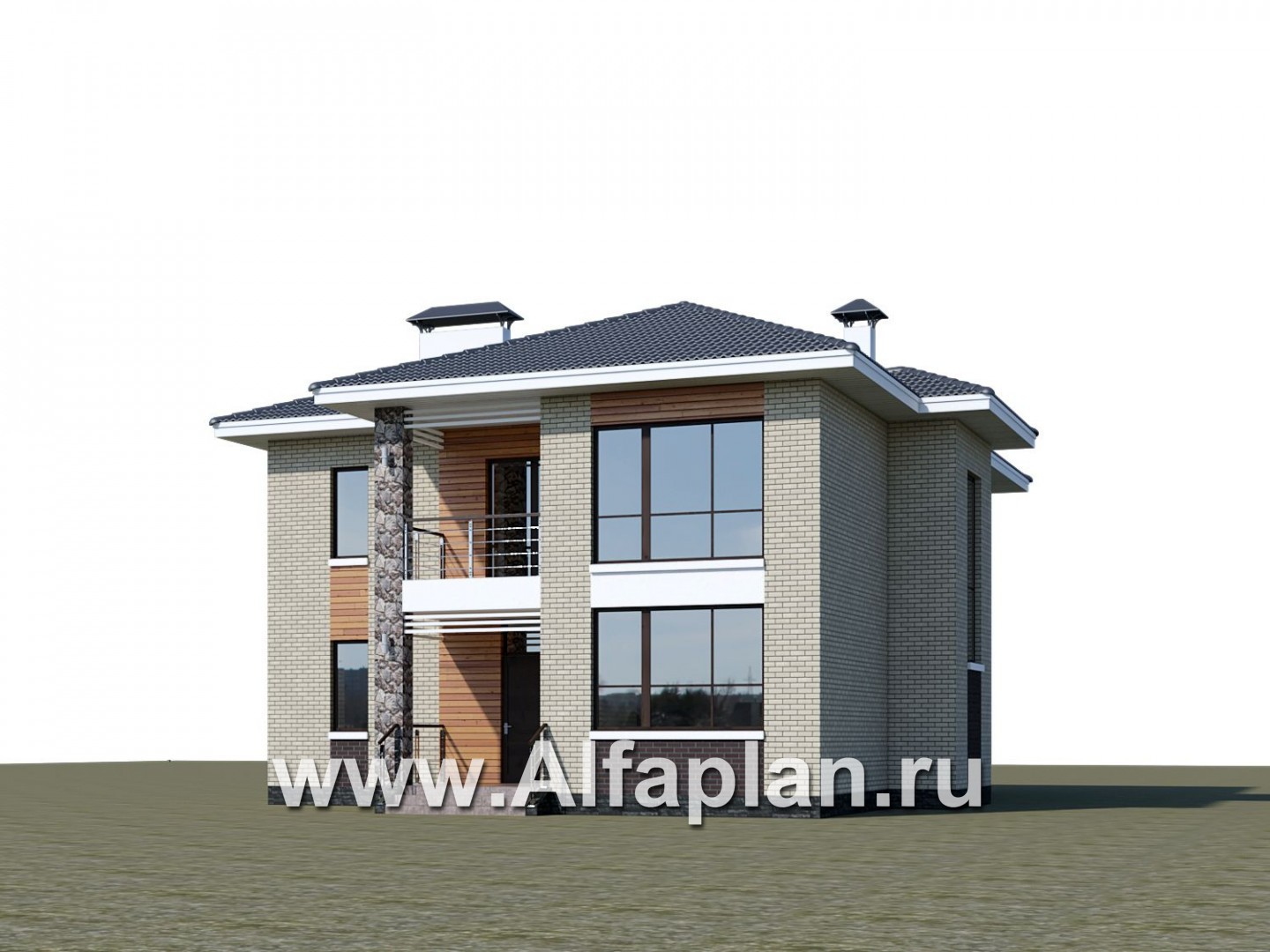 Проекты домов Альфаплан - «Формула успеха» - загородный дом с удобной планировкой - дополнительное изображение №2