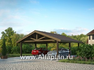 Превью проекта «Навес для двух автомобилей»