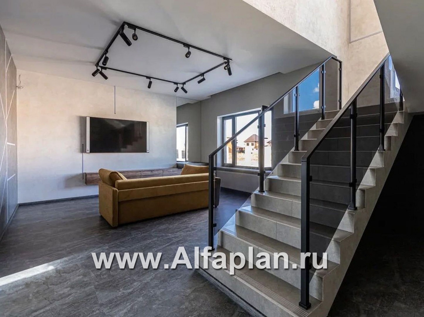 Проекты домов Альфаплан - «Дипломат Плюс» - дом с бильярдной и гаражом на два автомобиля - дополнительное изображение №5