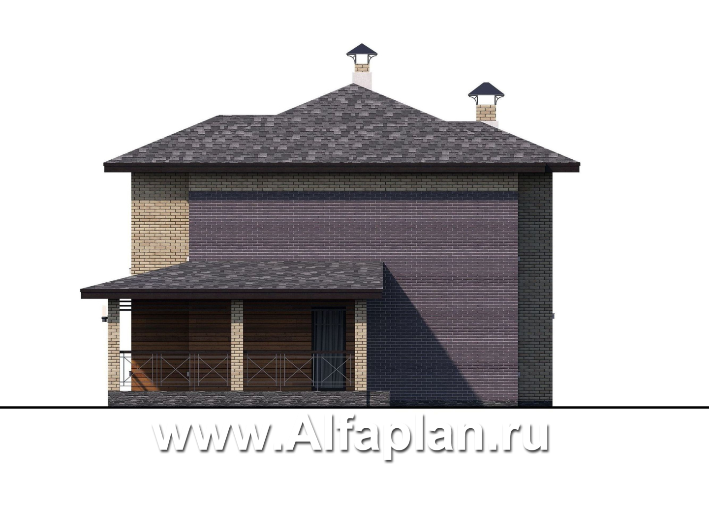 Проекты домов Альфаплан - «Стимул» - рациональный загородный дом - изображение фасада №2