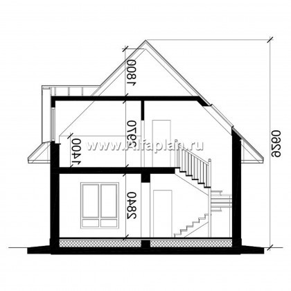 Проекты домов Альфаплан - Проект экономичного дома для маленького участка - превью плана проекта №3