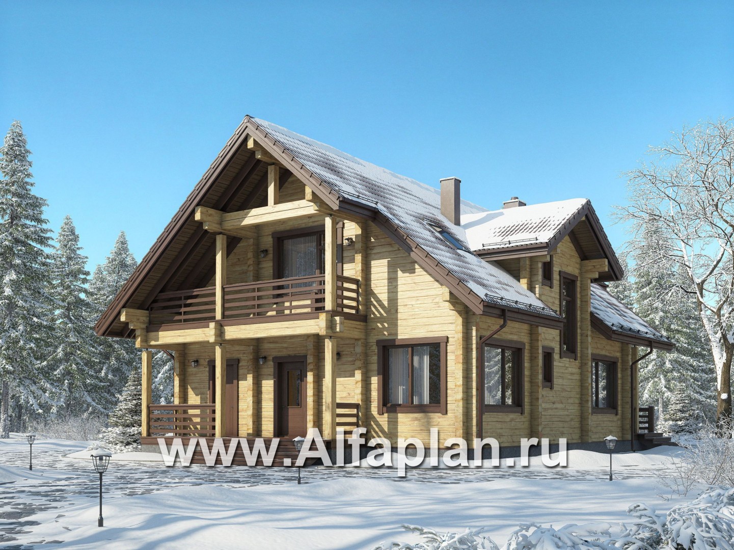 Проекты домов Альфаплан - Проект загородного дома для отдыха с комфортной планировкой - дополнительное изображение №1