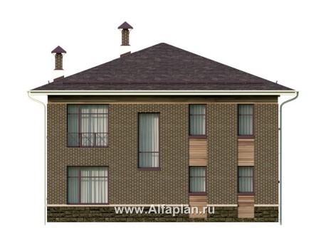 Проекты домов Альфаплан - "Римские каникулы" - проект дома в классическом стиле - превью фасада №4