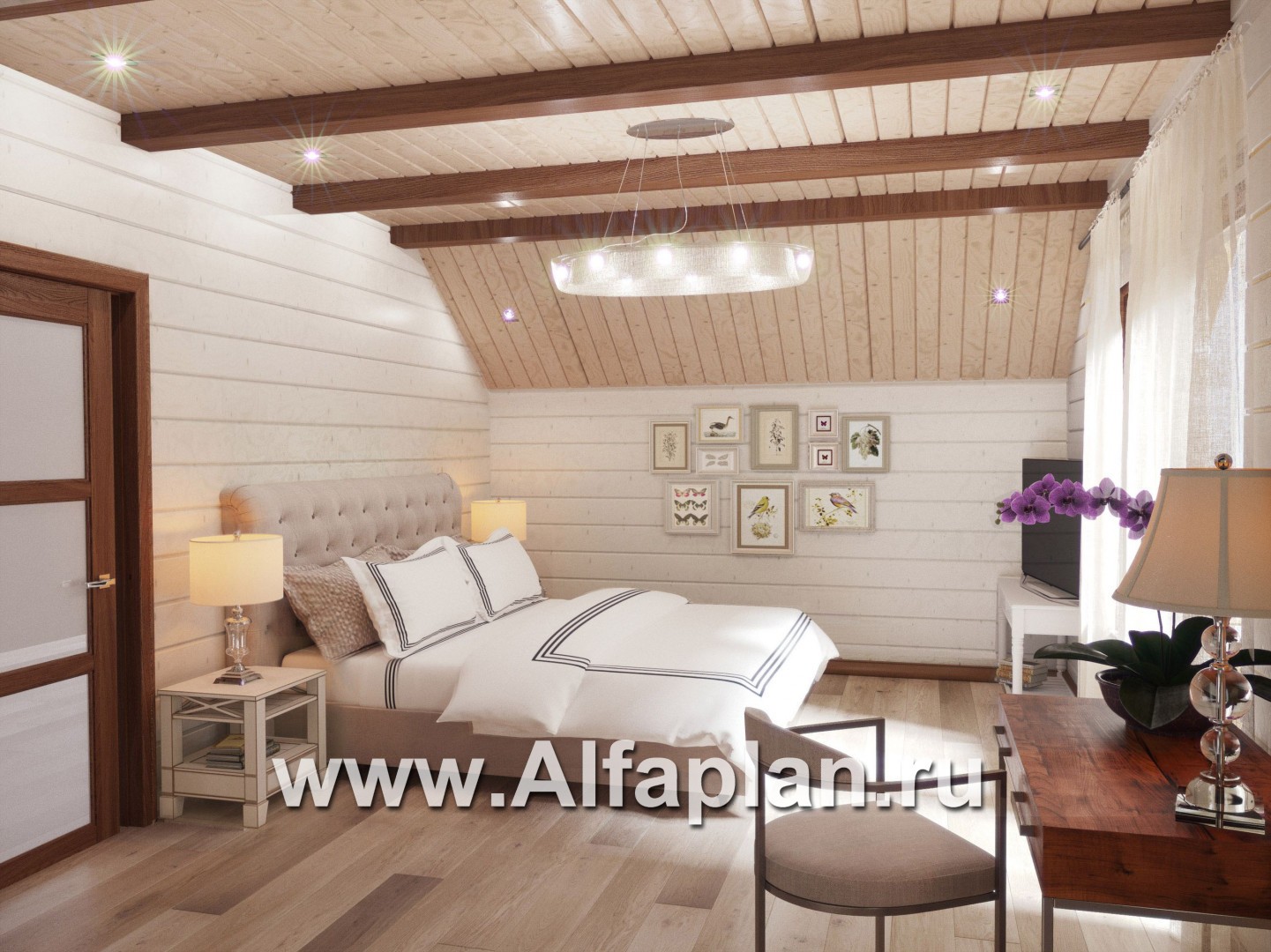 Проекты домов Альфаплан - Деревянный дом для большой семьи - дополнительное изображение №4