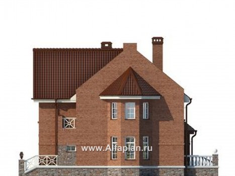 Проекты домов Альфаплан - Коттедж в английском стиле - превью фасада №2