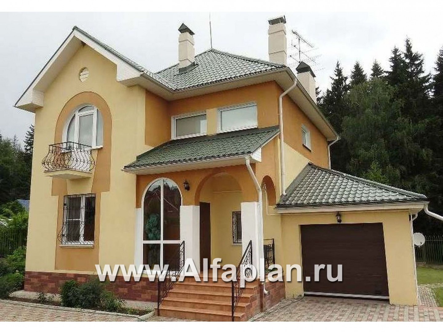 «Уют» - проект двухэтажного дома, с зимним садом - дизайн дома №2