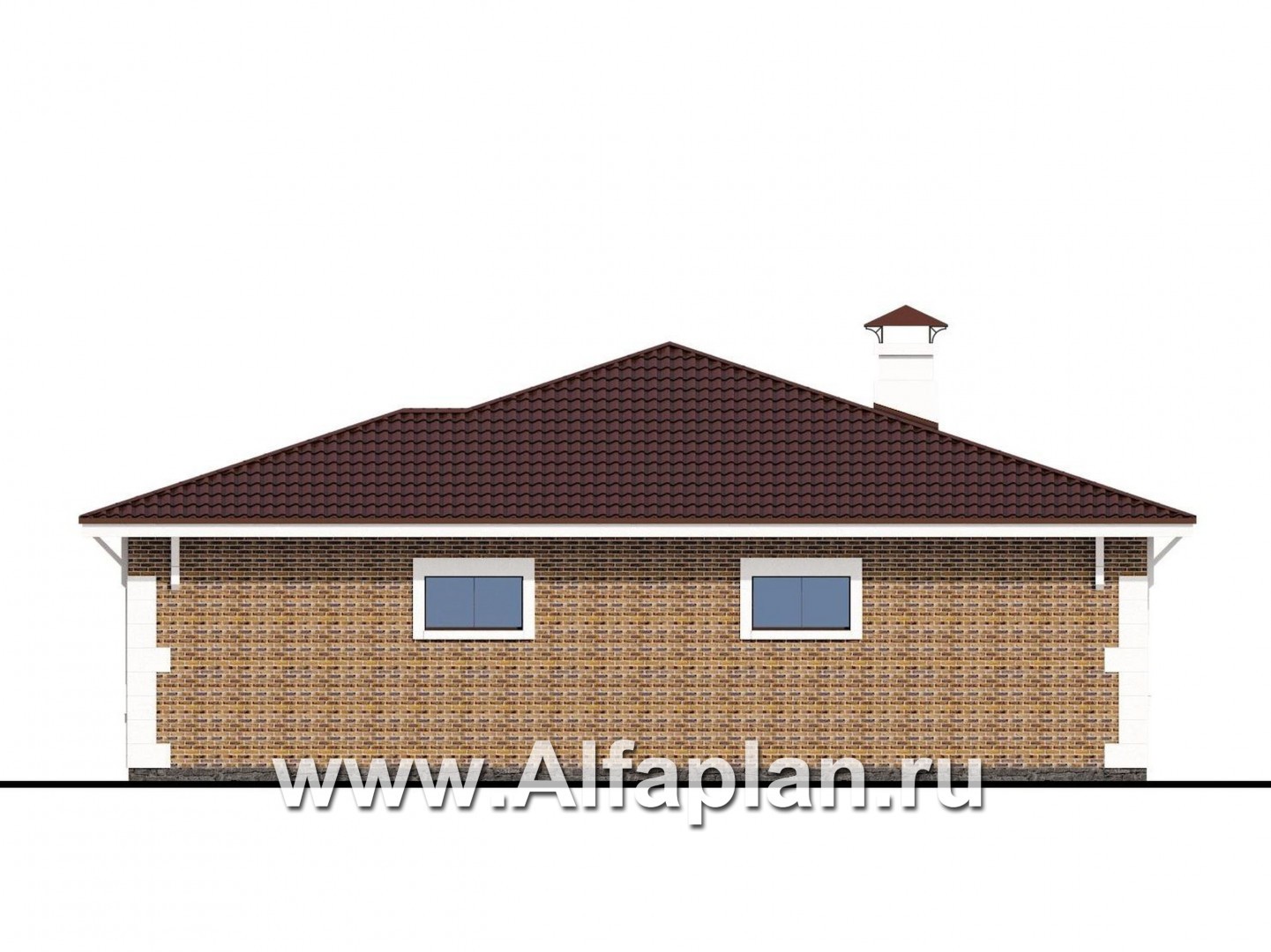 Проекты домов Альфаплан - Дом для отдыха (SPA-комплекс) с бассейном - изображение фасада №2