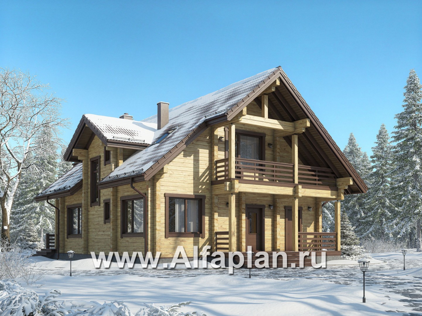 Проекты домов Альфаплан - Загородный дом для отдыха с комфортной планировкой - дополнительное изображение №1