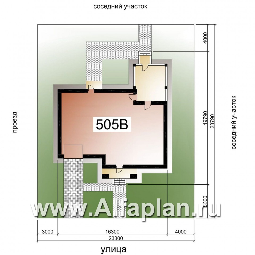 Проекты домов Альфаплан - «Вернисаж» - элегантный коттедж с гаражом и верандой - дополнительное изображение №1